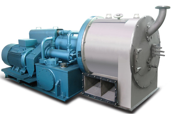 คุณภาพ  Two Stage Piston Pusher Centrifuge Machine Sea Salt Dewatering Separation Processing โรงงาน