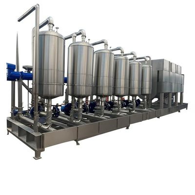 อุปกรณ์ตกผลึกสุญญากาศแบบระเหยหลายชั้น 1600 ลิตรต่อชั่วโมง สำหรับน้ำเสีย