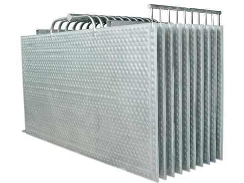 SS304 เลเซอร์แลกเปลี่ยนความร้อนแผ่นรอยบุ๋ม 2.5x2.5m สำหรับโครงการเกลือสูญญากาศ