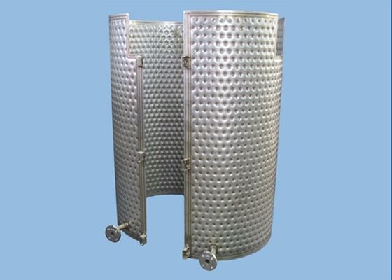 ถังแจ็คเก็ตหมอนแผ่นขัดเงา 300L สำหรับตัวทำละลาย